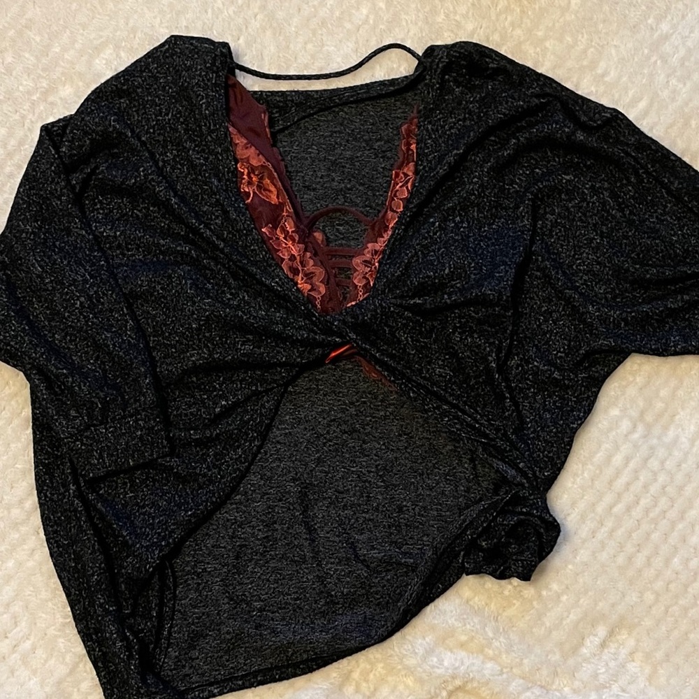 Open cross-back sweater